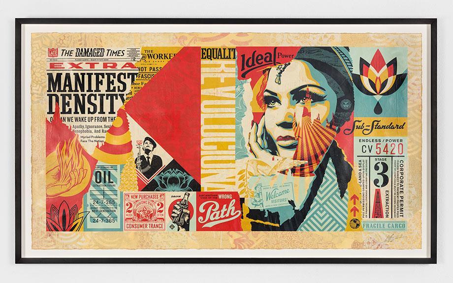 From The World Made In Lisboa Group Show print by Shepard Fairey on sale at Underdogs gallery