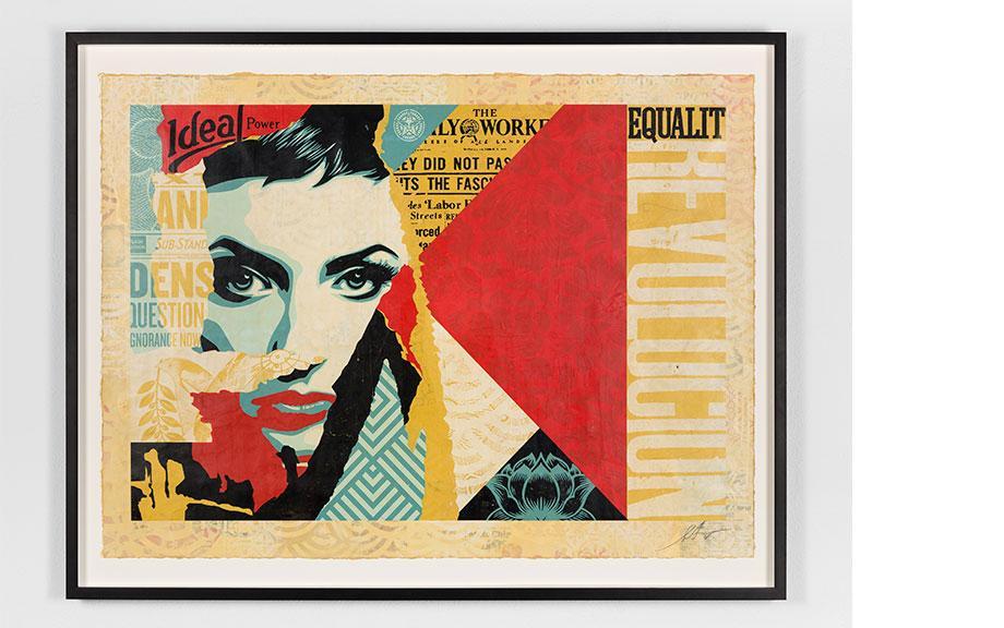 From The World Made In Lisboa Group Show print by Shepard Fairey on sale at Underdogs gallery