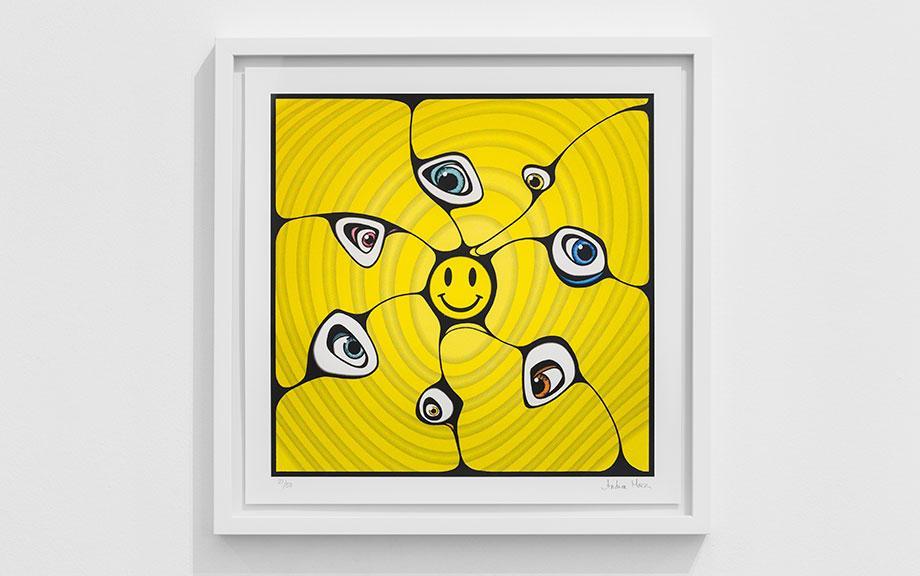 Collectible Smile High Club Group Show art piece by Andrea Harz, sold via Underdogs