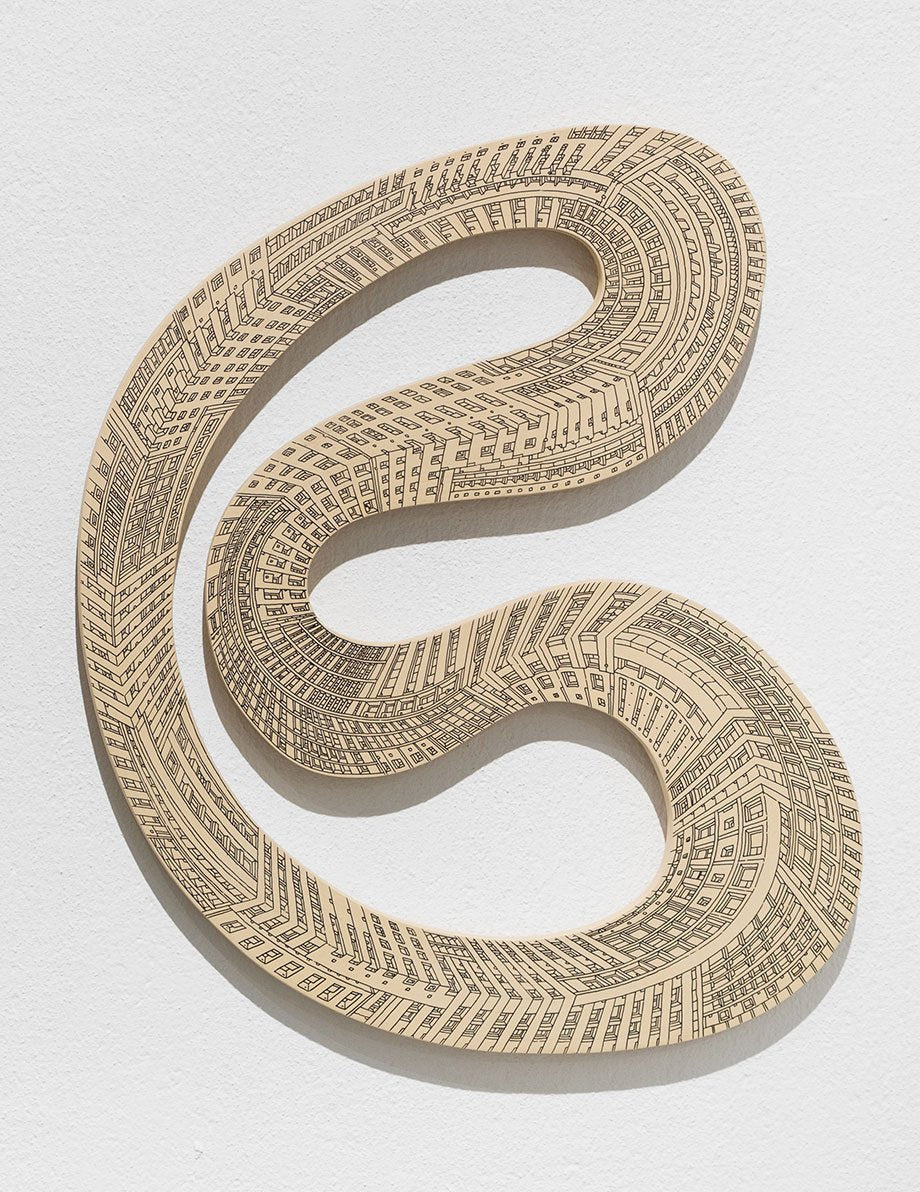 Ouroborus. Drawing on Wood No. 10