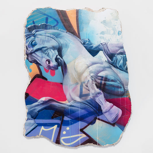 Collectible Man With Horse Diaspasis A art piece by PichiAvo, sold via Underdogs