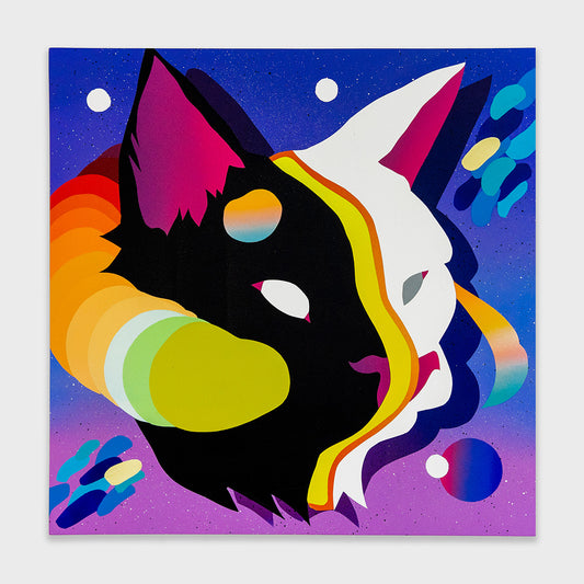 Feline print by Sabek on sale at Underdogs gallery