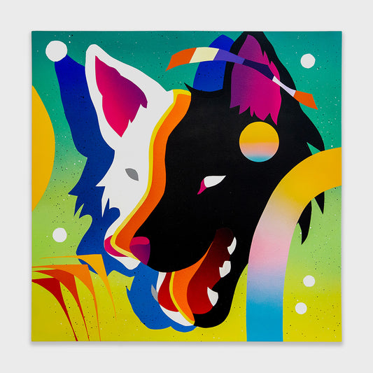 Collectible Dog art piece by Sabek, sold via Underdogs