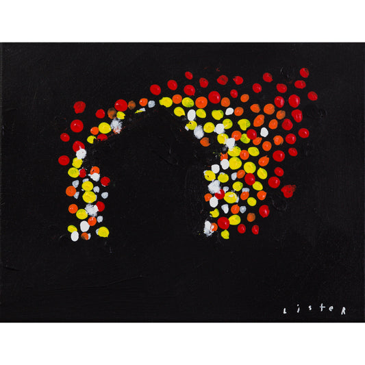 Not Dan Sibley Burning House Dot Painting