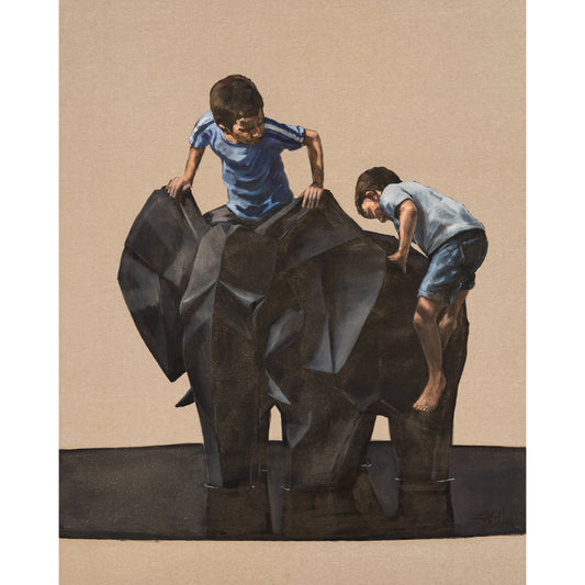 Collectible Solo Show art piece by Ernest Zacharevic, sold via Underdogs