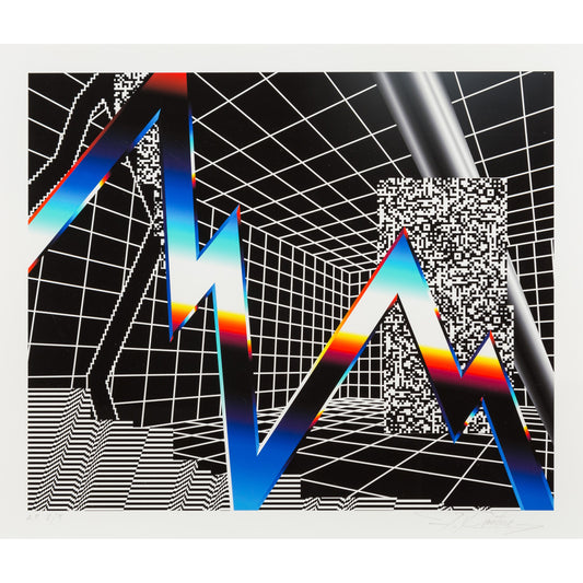 Limited edition Geometry Group Show piece by Felipe Pantone available at Underdogs