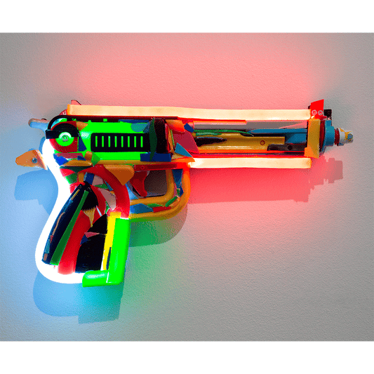 Collectible Desert Eagle art piece by Fiumani, sold via Underdogs