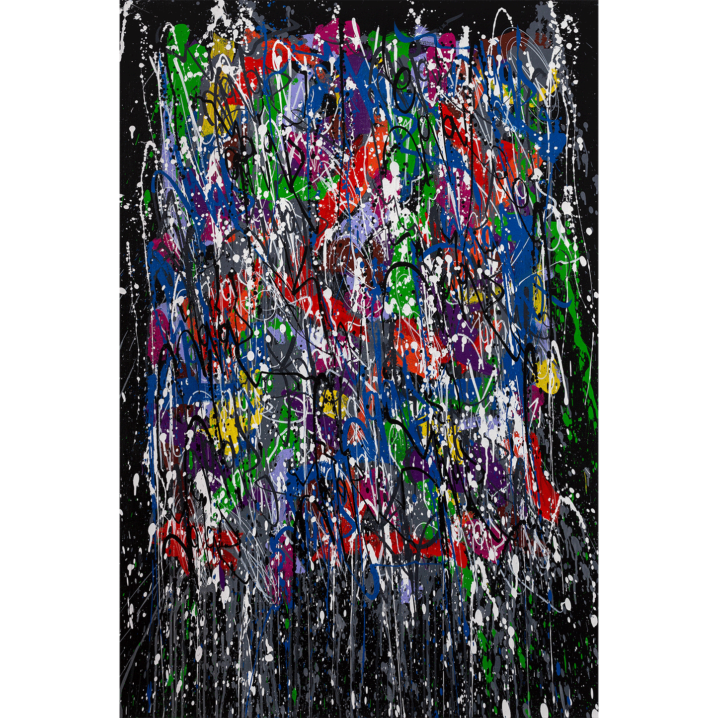 Collectible Surprises art piece by JonOne, sold via Underdogs