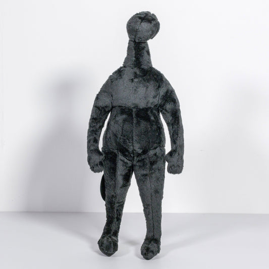 Collectible I Am Stupid Fluffy Black art piece by Robert Panda, sold via Underdogs