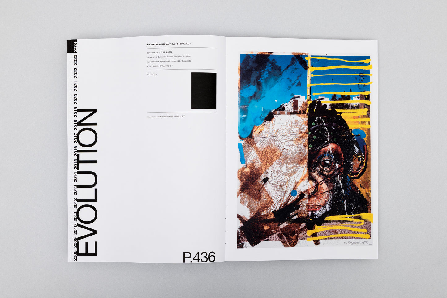 The complete editions by Alexandre Farto aka Vhils from the year 2008 to 2024