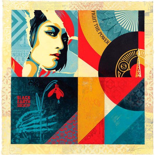 Limited edition Modular Discourse piece by Shepard Fairey available at Underdogs