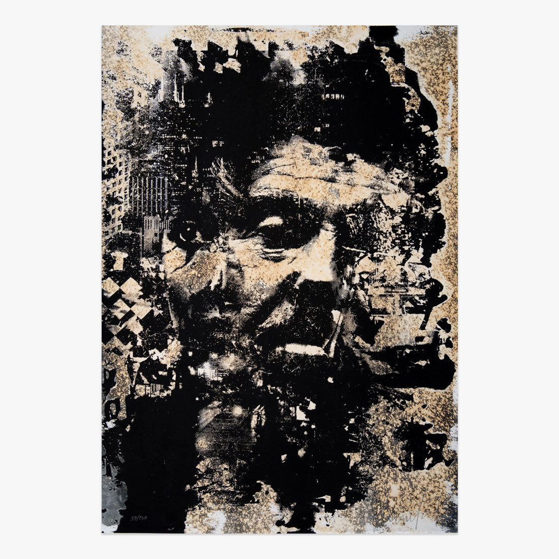 Limited edition Stratum piece by Alexandre Farto aka Vhils available at Underdogs