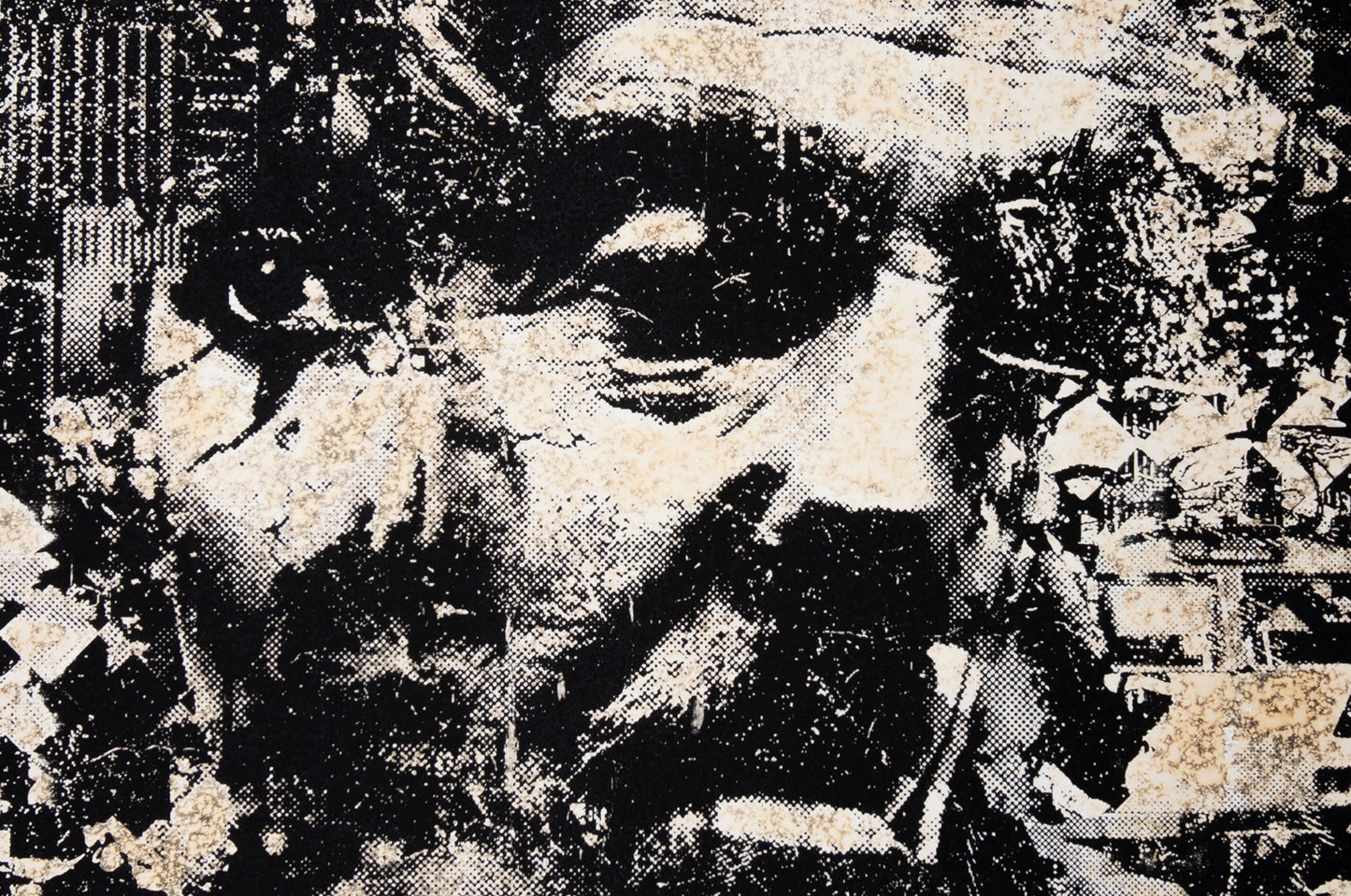 Stratum print by Alexandre Farto aka Vhils on sale at Underdogs gallery