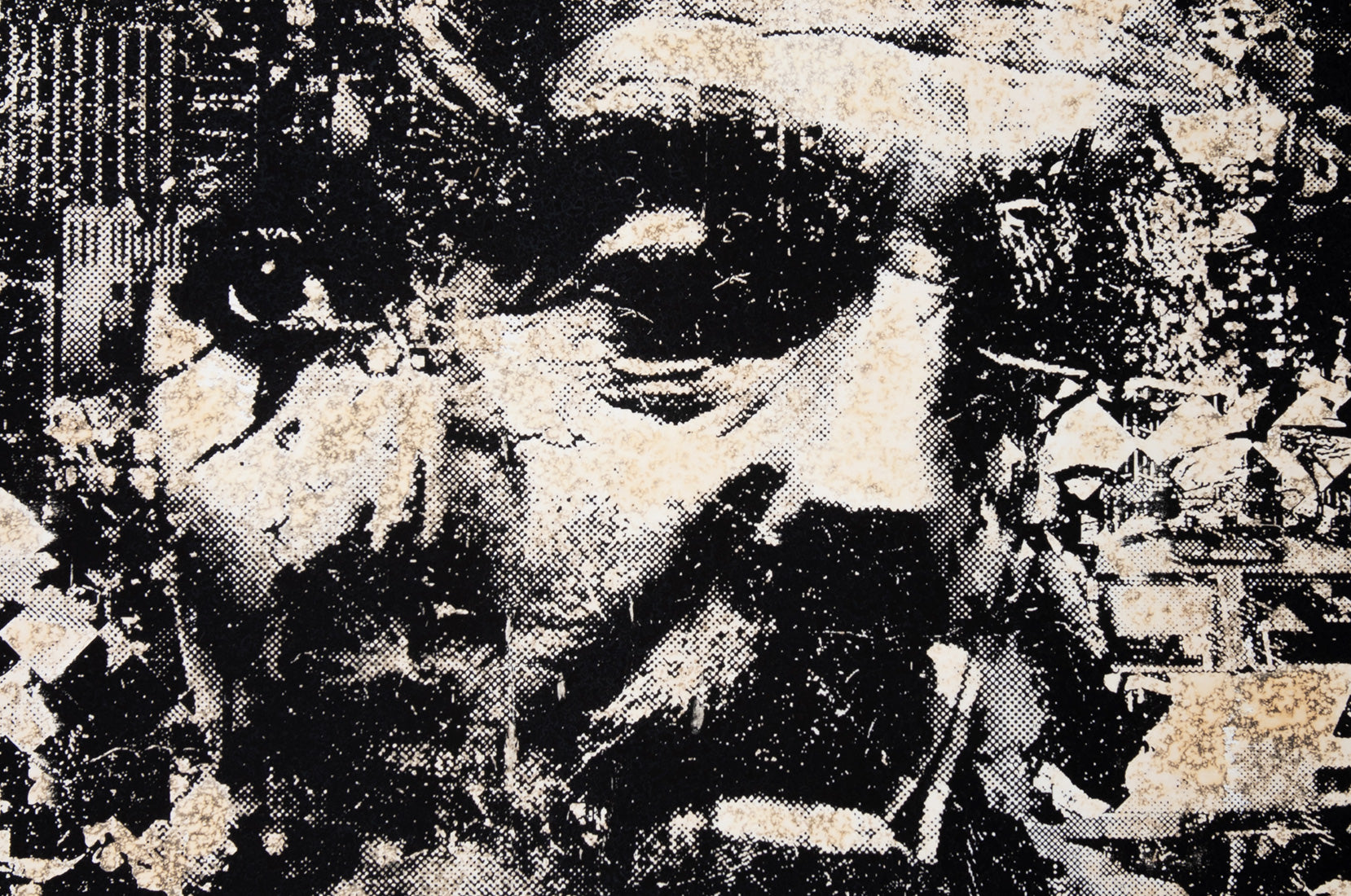 Stratum print by Alexandre Farto aka Vhils on sale at Underdogs gallery