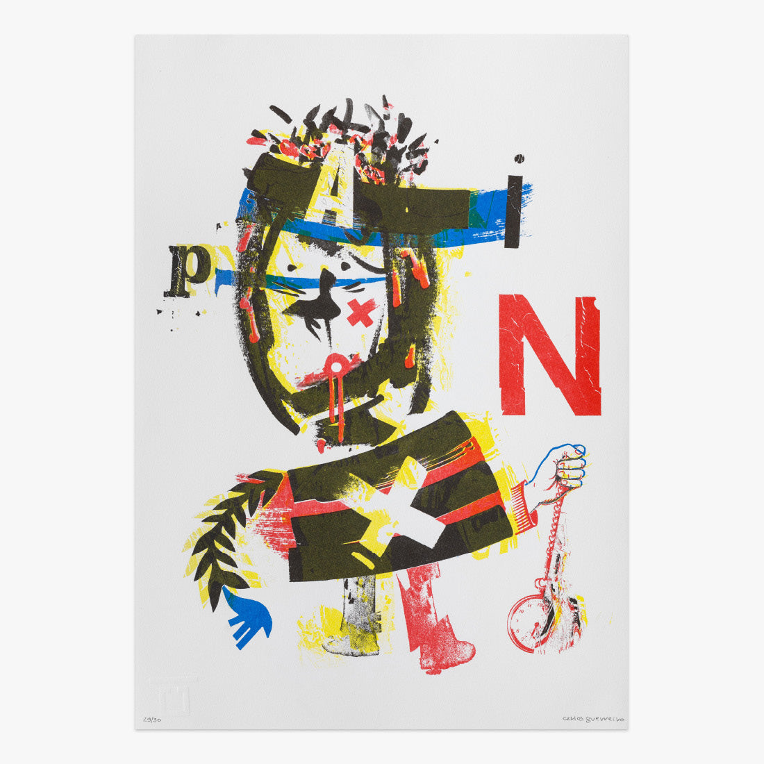 Untitled III artwork by Carlos Guerreiro risograph print abstract composition Underdogs Gallery limited edition