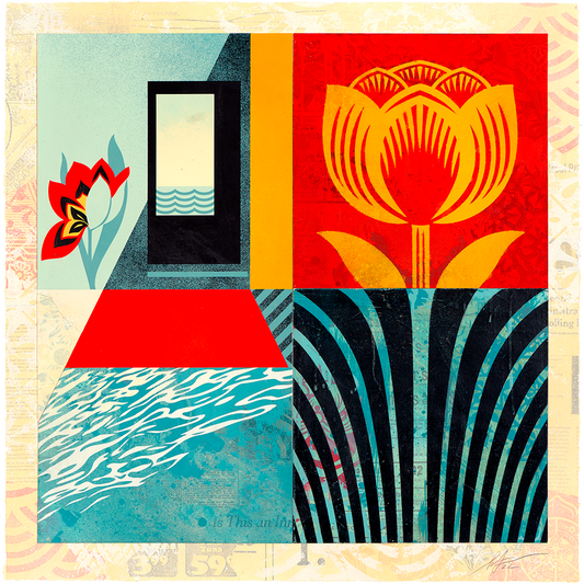 Modular Discourse print by Shepard Fairey on sale at Underdogs gallery