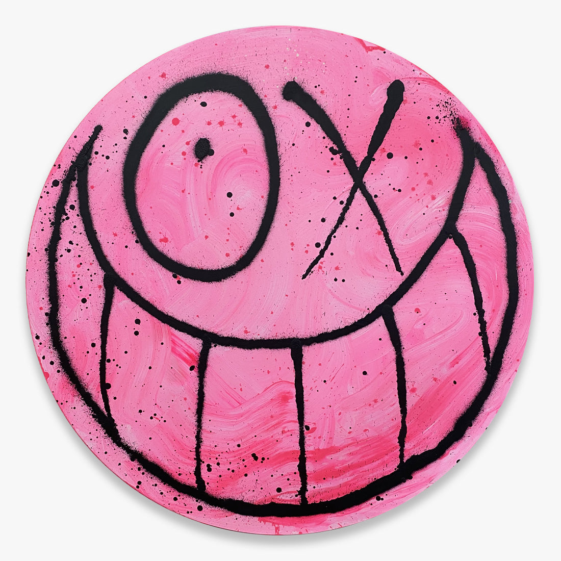Mr. A Round Black & Pink