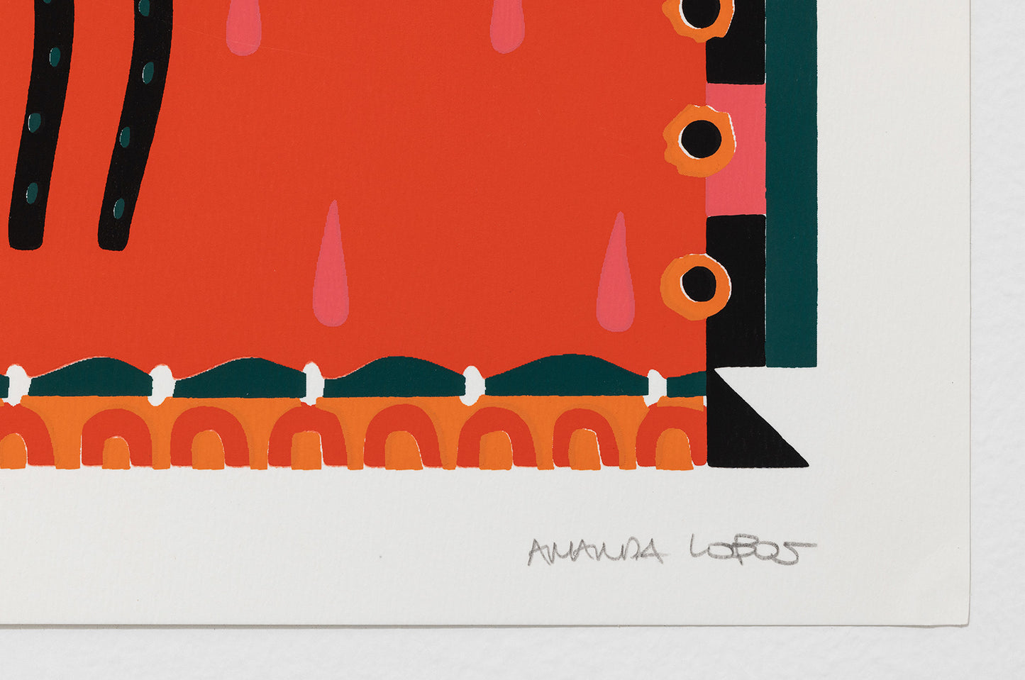 Casca print detail border and pattern Amanda Lobos screen print Underdogs Gallery