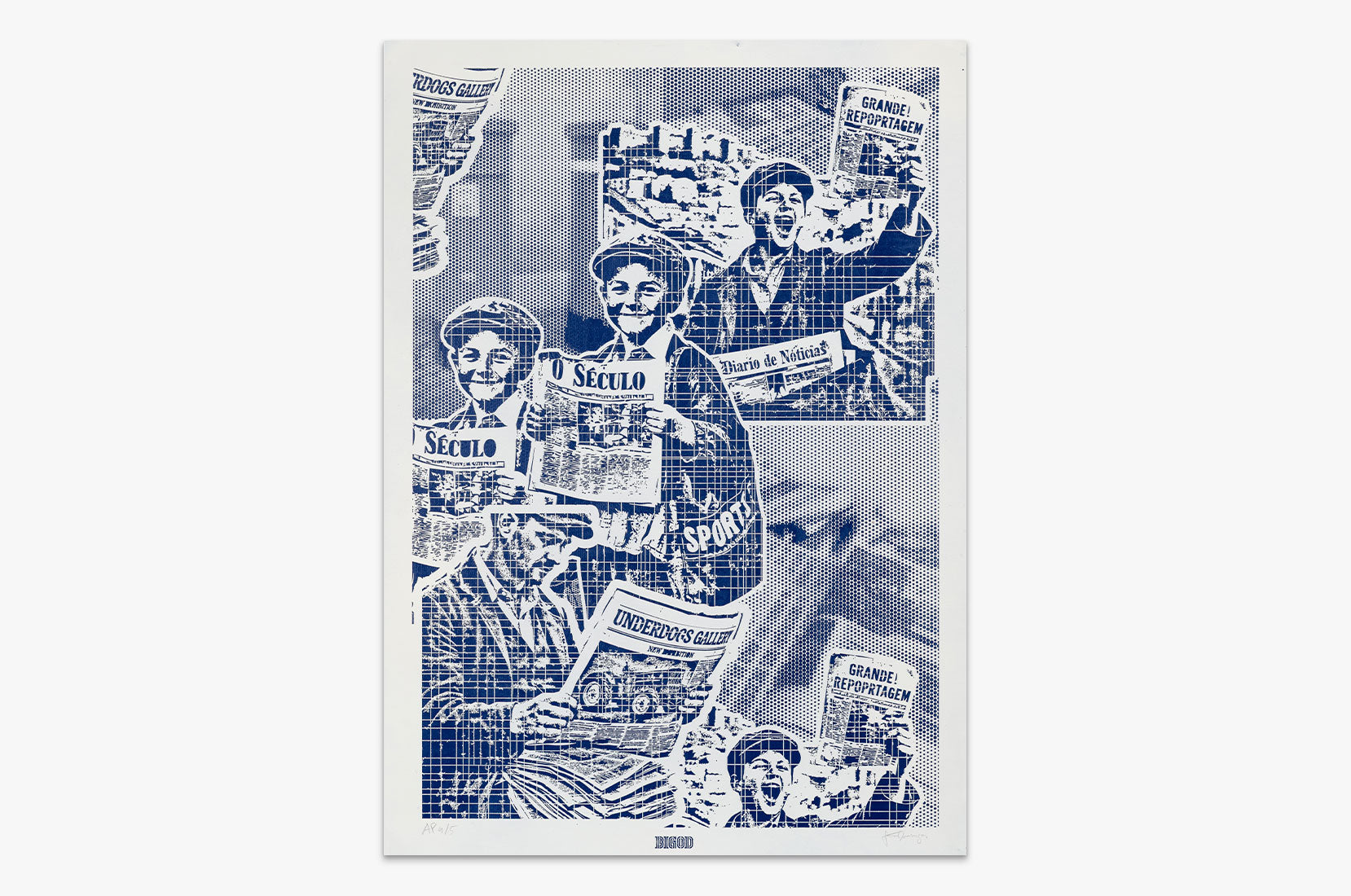 Full view of Ardina by BIGOD contemporary stencil print on paper