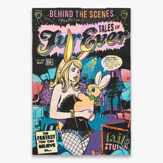 For Ever Alive Fantasy by FAILE, unique piece, acrylic and silkscreen ink on wood, 2026