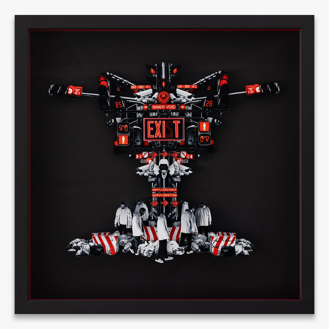 EXIsT artwork by João Fortuna photograph on plywood black frame Underdogs Gallery edition