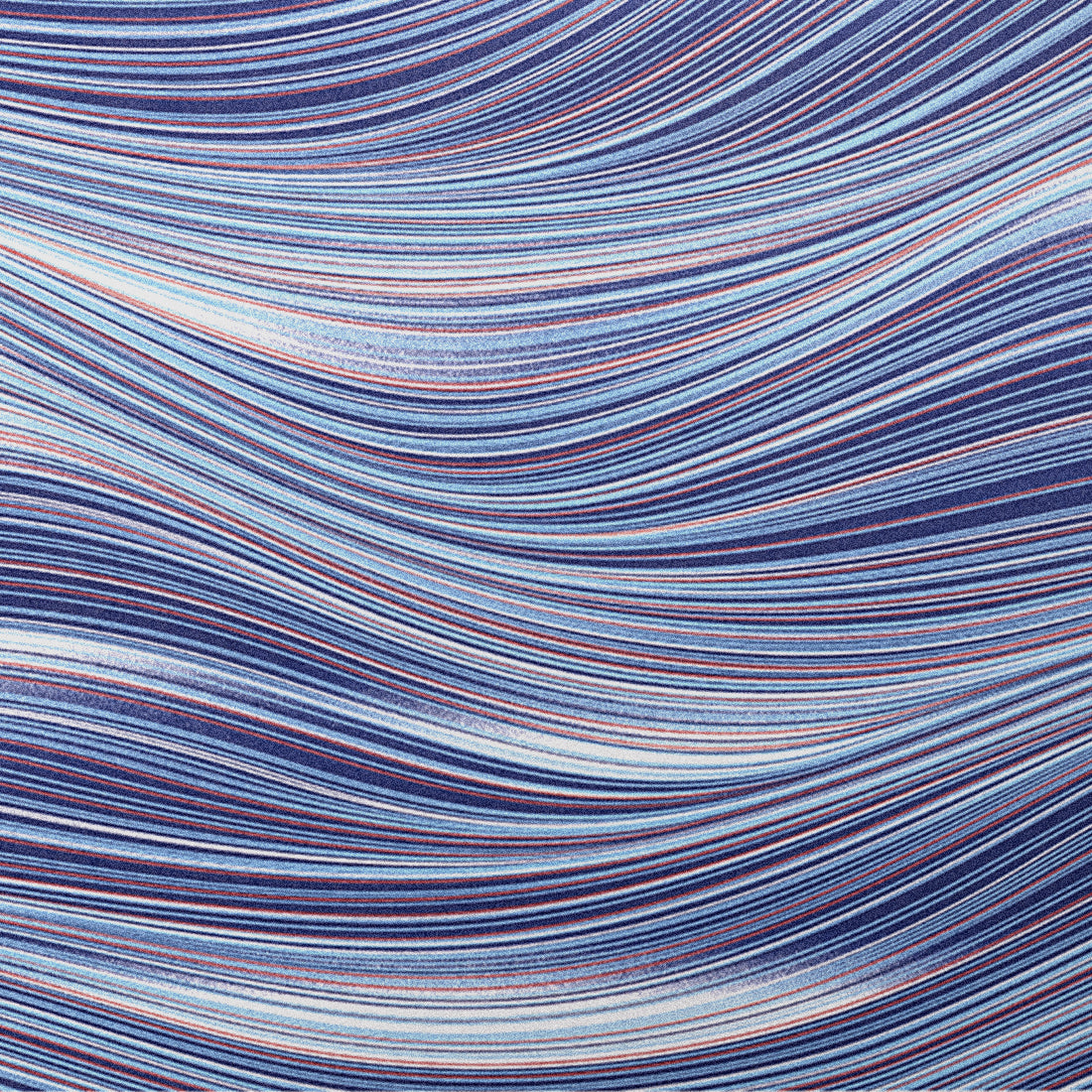 Close-up detail of “Mixed Motion” by Kai + Sunny showing the undulating multicoloured line pattern