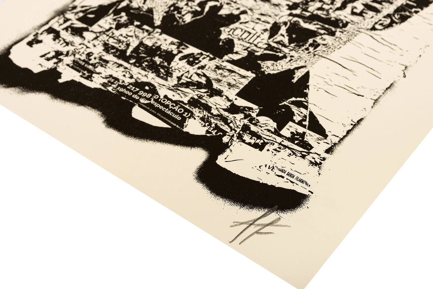 Limited edition Vhils Risograph Pack piece by Underdogs available at Underdogs