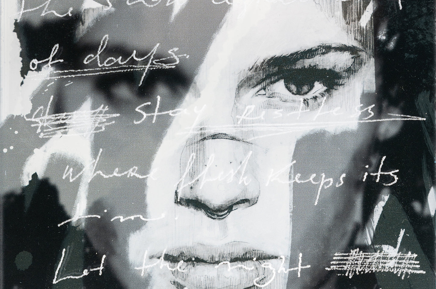 “Restless” artwork side view showing acrylic thickness and edges