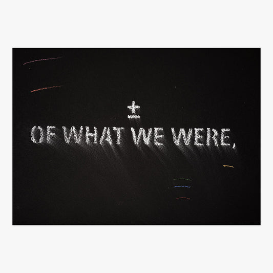 The shadow of what we were #23 by ±MaisMenos±, mixed-media artwork with glowing text and abstract light effects.