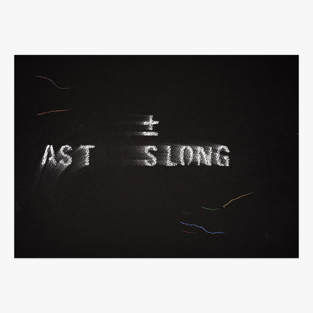 The shadow of what we were #40 by ±MaisMenos±, mixed-media artwork with glowing text and abstract light effects.