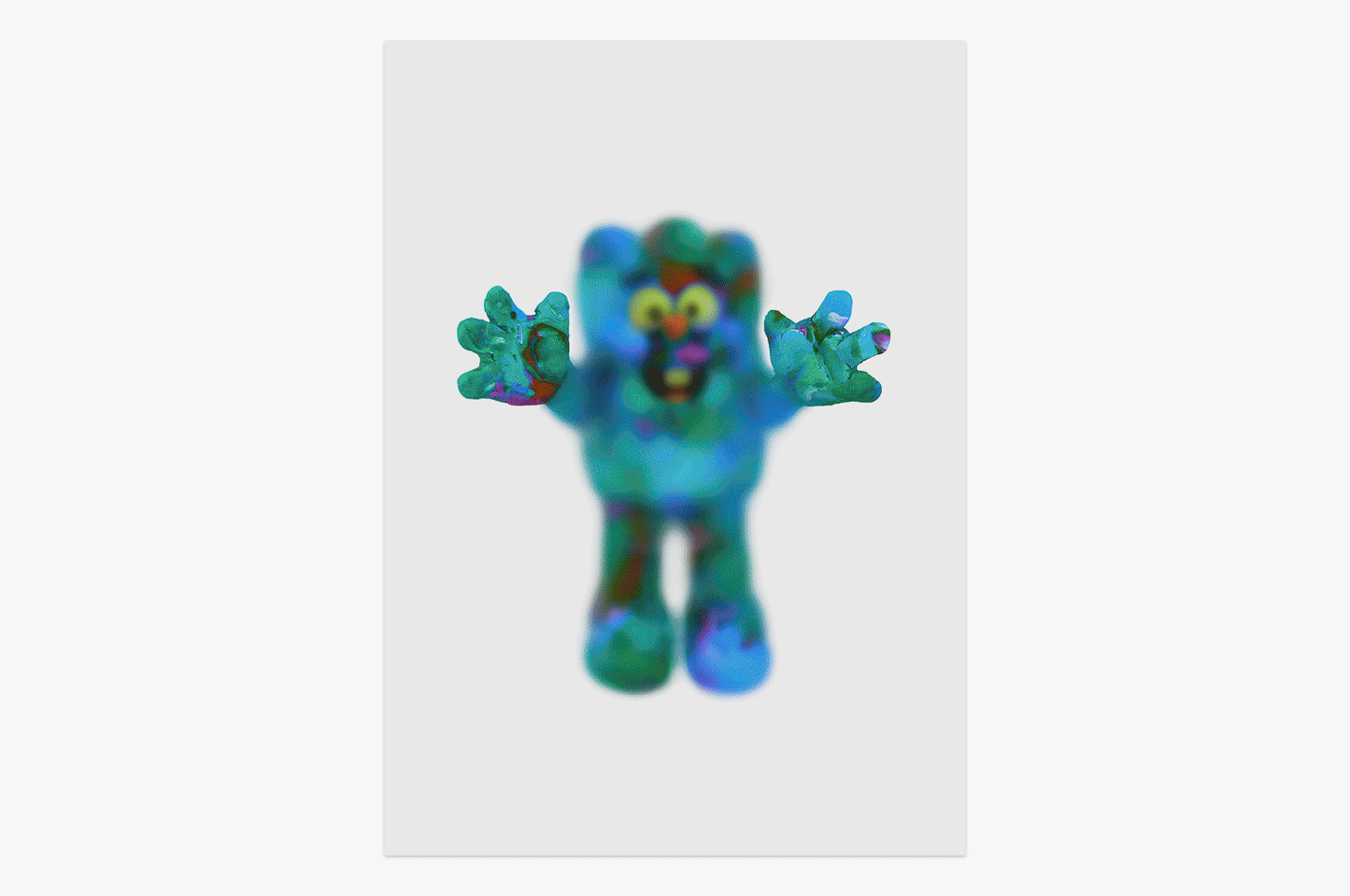 Through the fog artwork full composition by Timur Fork minimal figure Underdogs Gallery print