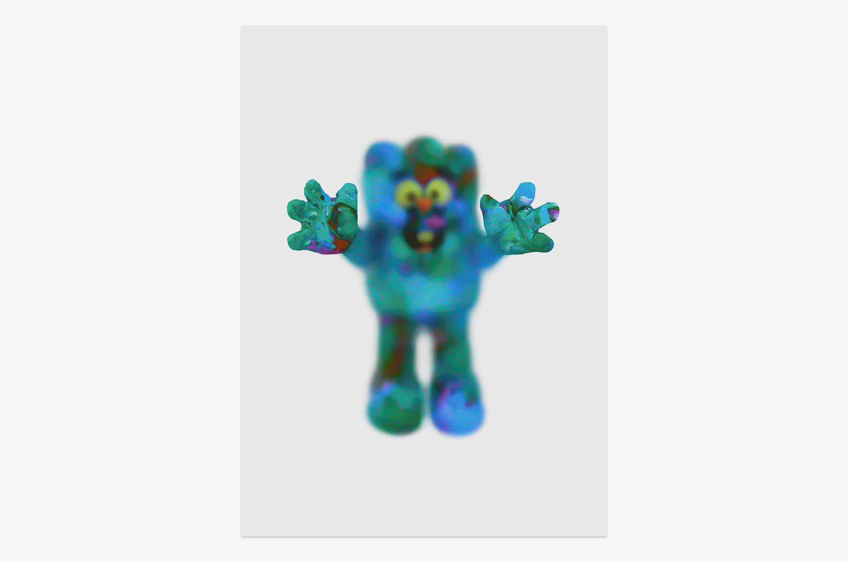 Through the fog artwork full composition by Timur Fork minimal figure Underdogs Gallery print