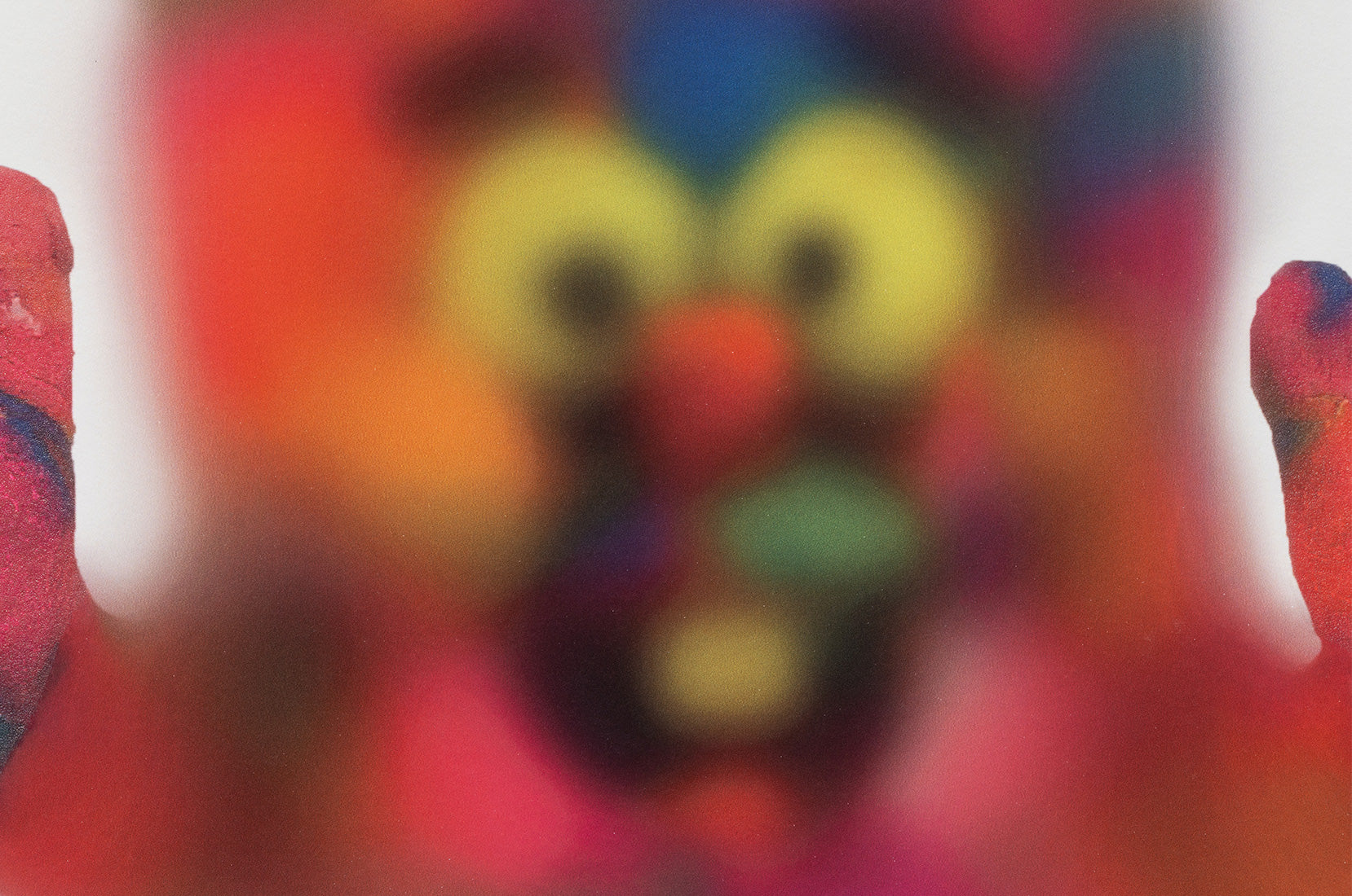 Through the fog artwork detail blurred face by Timur Fork abstract giclee print Underdogs Gallery