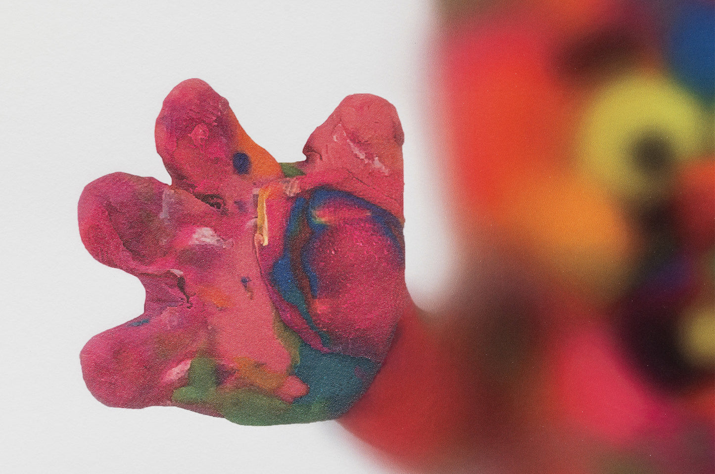 Through the fog artwork detail colorful abstract figure by Timur Fork Underdogs Gallery print