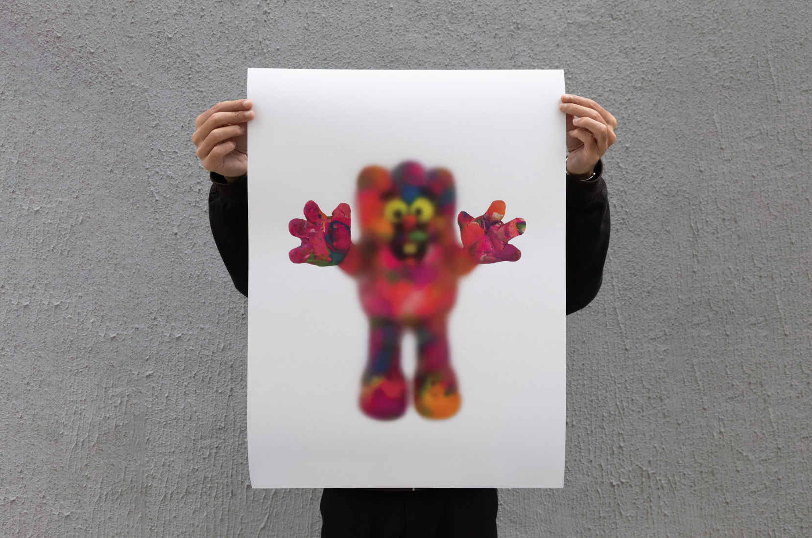 Through the fog artwork by Timur Fork scale view held by person Underdogs Gallery limited edition