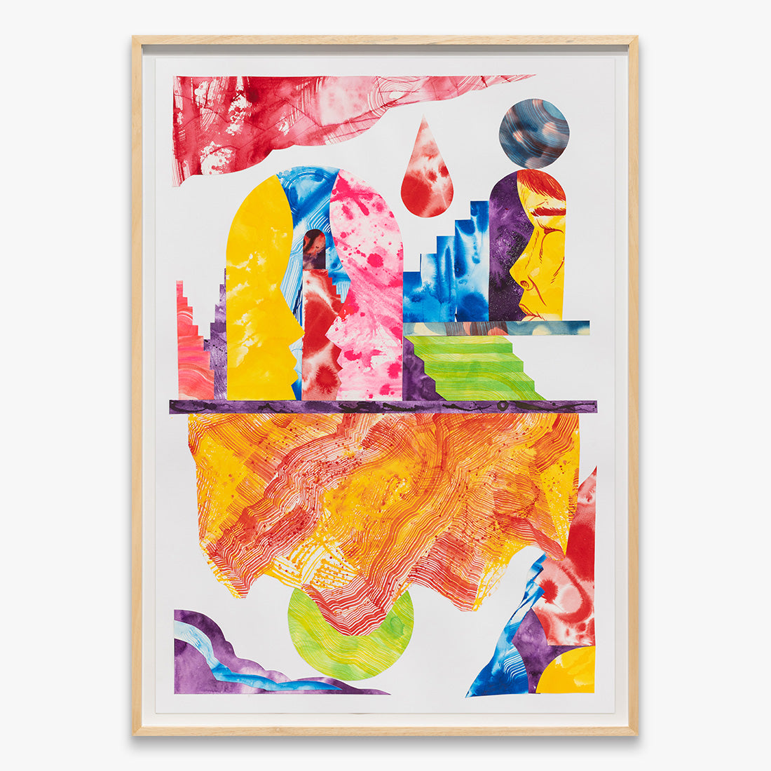 FILM II: PARASITE by AKACORLEONE – acrylic ink on paper, contemporary artwork, Underdogs Gallery