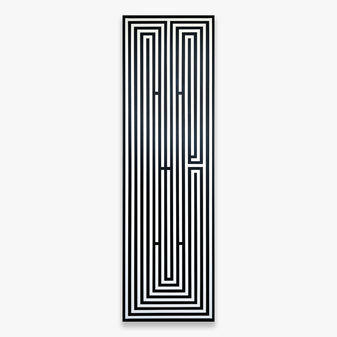 L'Atlas TheFirstTwin geometric black and white acrylic painting on canvas