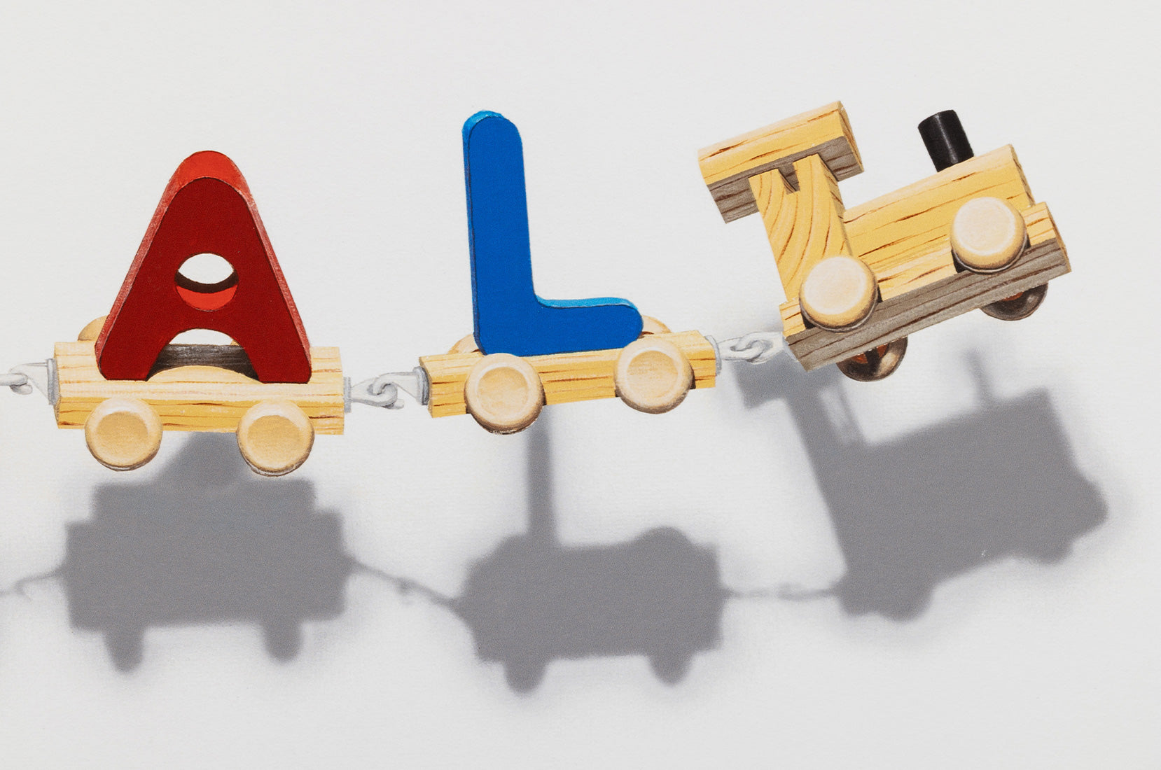Collectible Toy Train X Vandal art piece by Nuno Viegas, sold via Underdogs