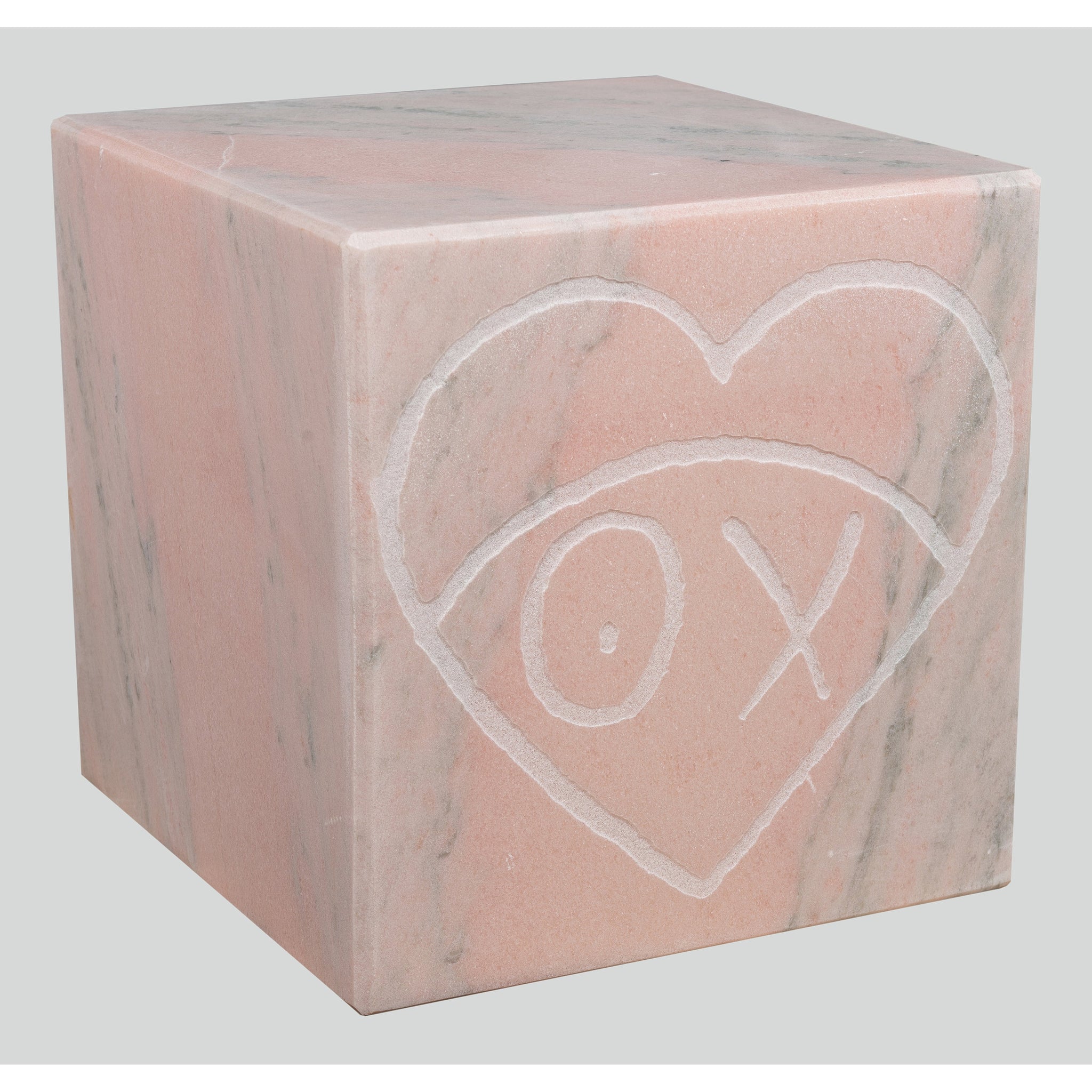 Mr. A Pink Marble Cube 35 cm 1