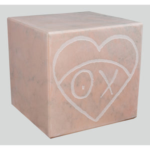Mr. A Pink Marble Cube 35 cm 2