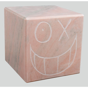 Mr. A Pink Marble Cube 30 cm 2