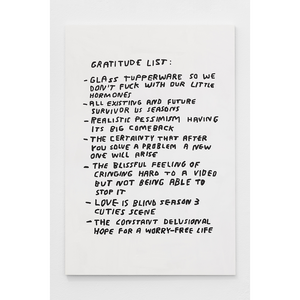 a sincere and unironic gratitude list