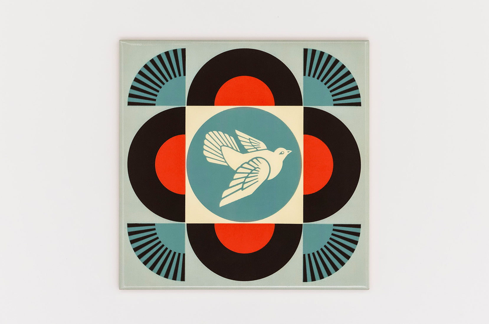 Geometric Dove (Black) - Shepard Fairey